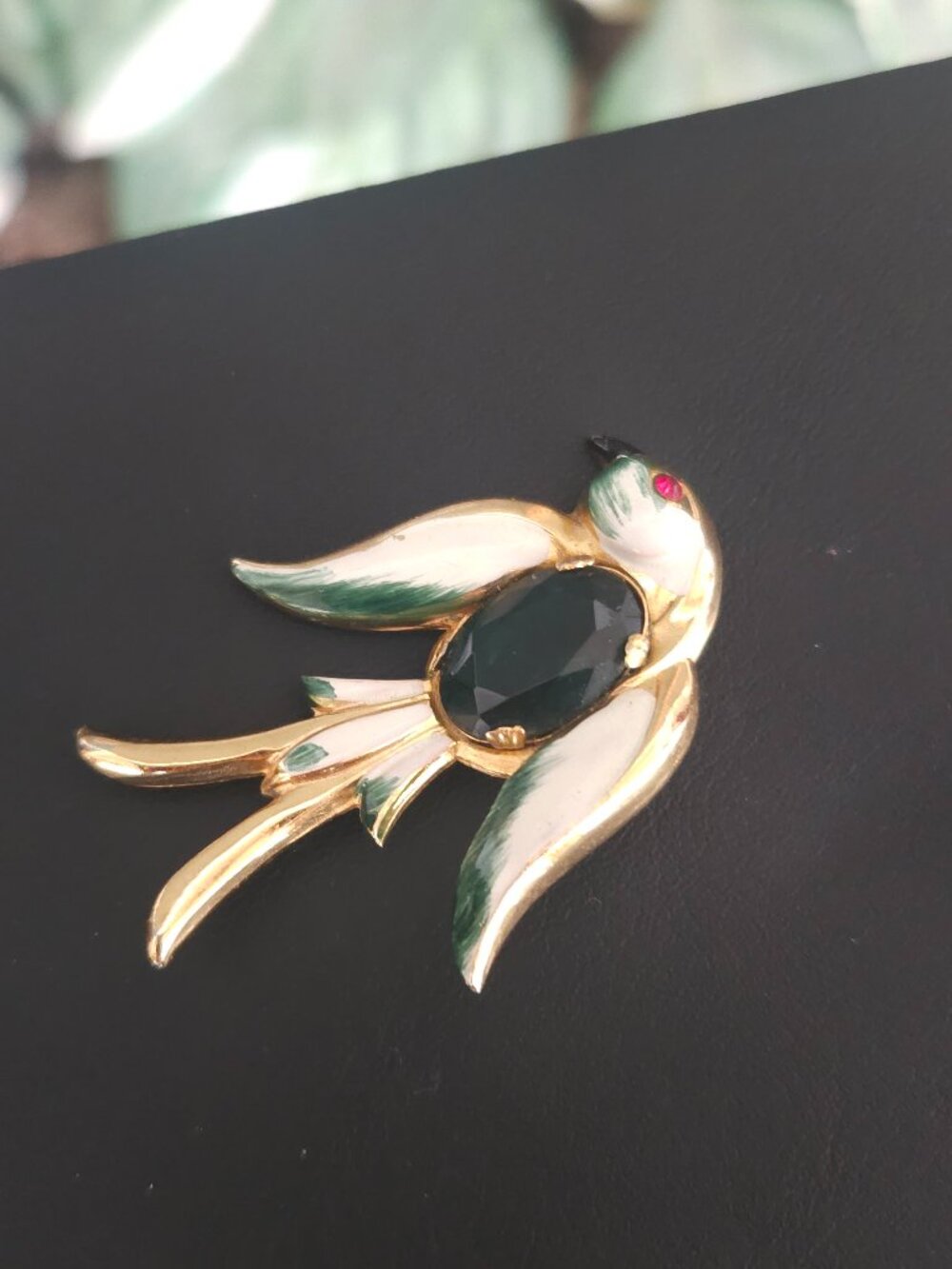 Vintage Coro Swallow Bird Brooch Pin
